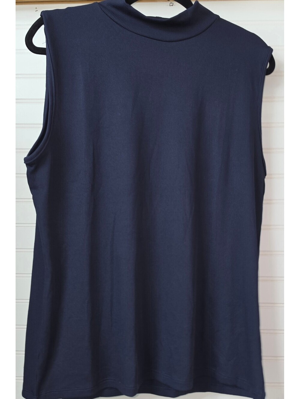 506. 2xl, sleeveless, ribbed, mock neck, top by Grace + Emma